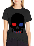 Skull 3D T-Shirt - Black Graphic Tee