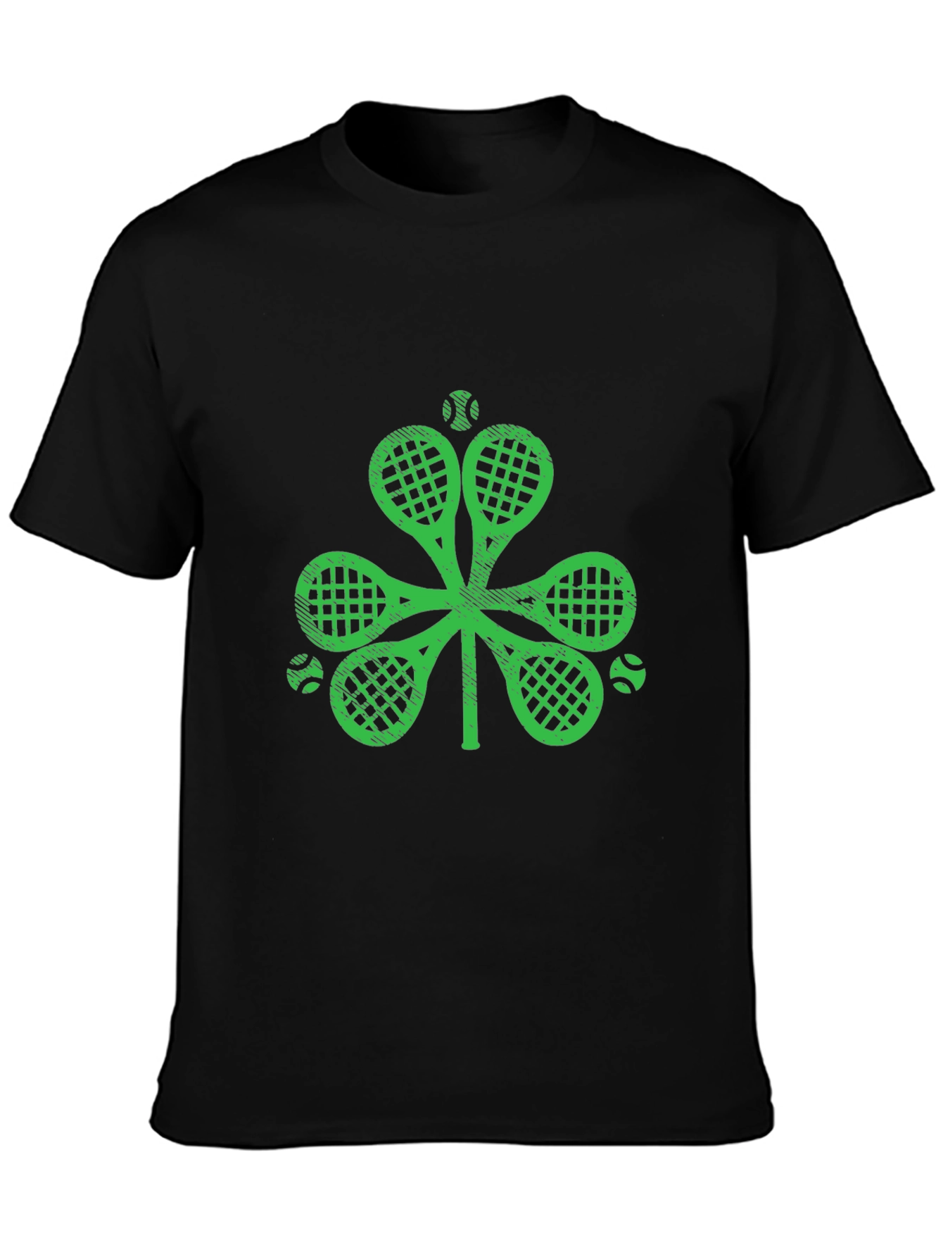 Shamrock Tennis Racket Graphic Tee