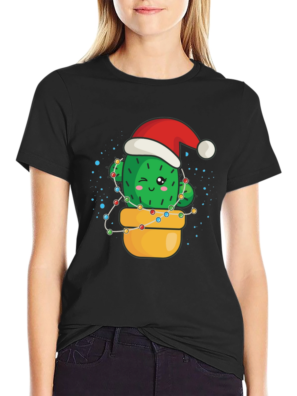 Festive Cactus T-Shirt - Holiday Cheer