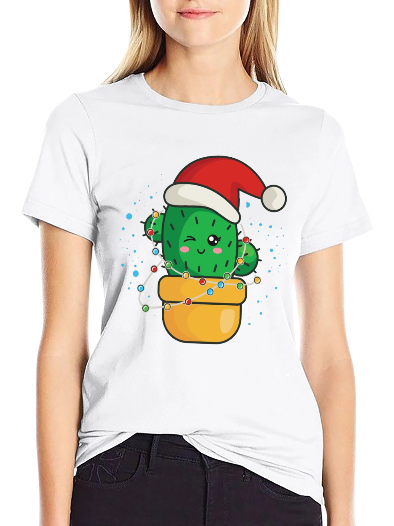 Festive Cactus T-Shirt - Holiday Cheer