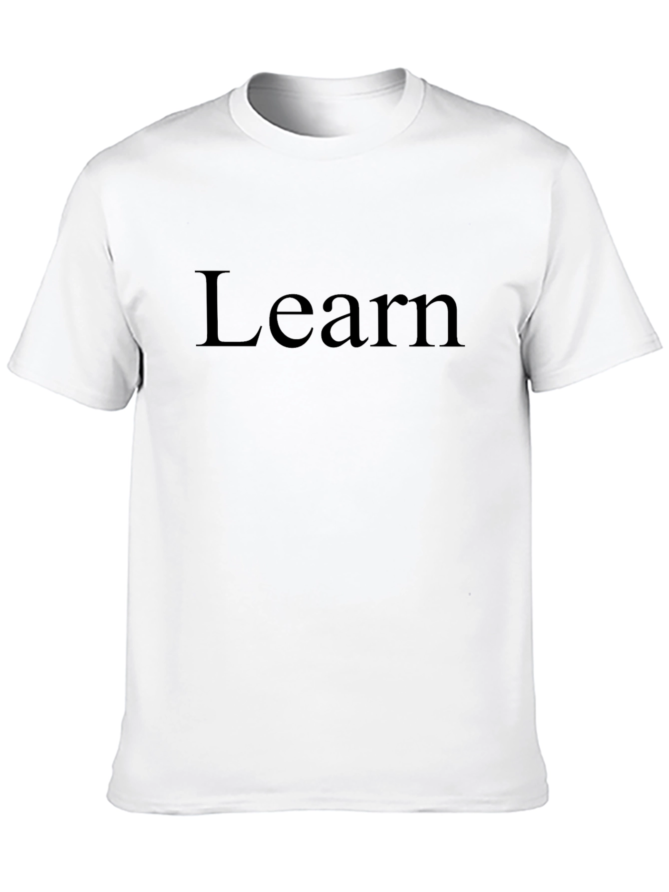 Learn Black T-Shirt Casual Graphic Tee