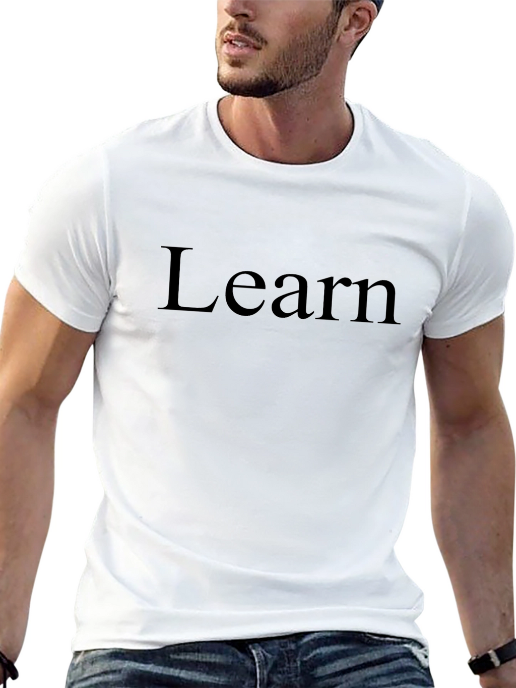 Learn Black T-Shirt Casual Graphic Tee