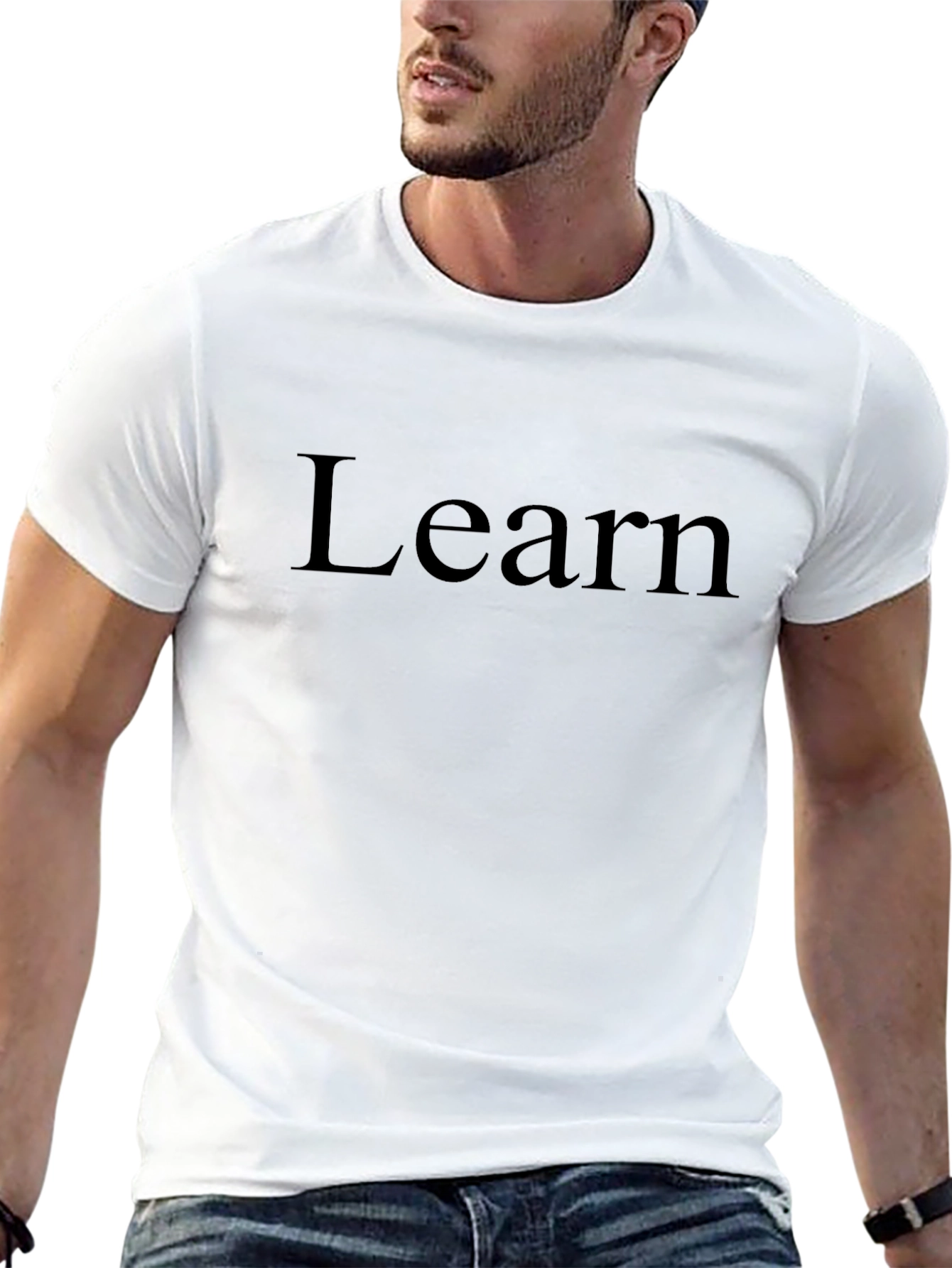 Learn Black T-Shirt Casual Graphic Tee
