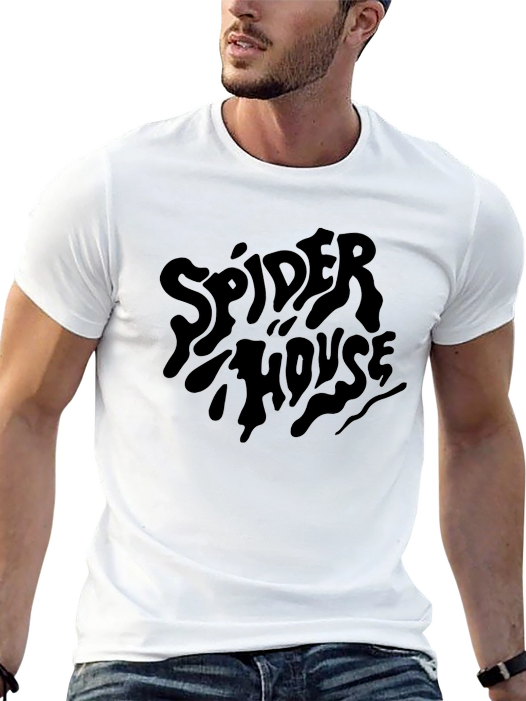 Spider House Black Graphic Tee - Mens