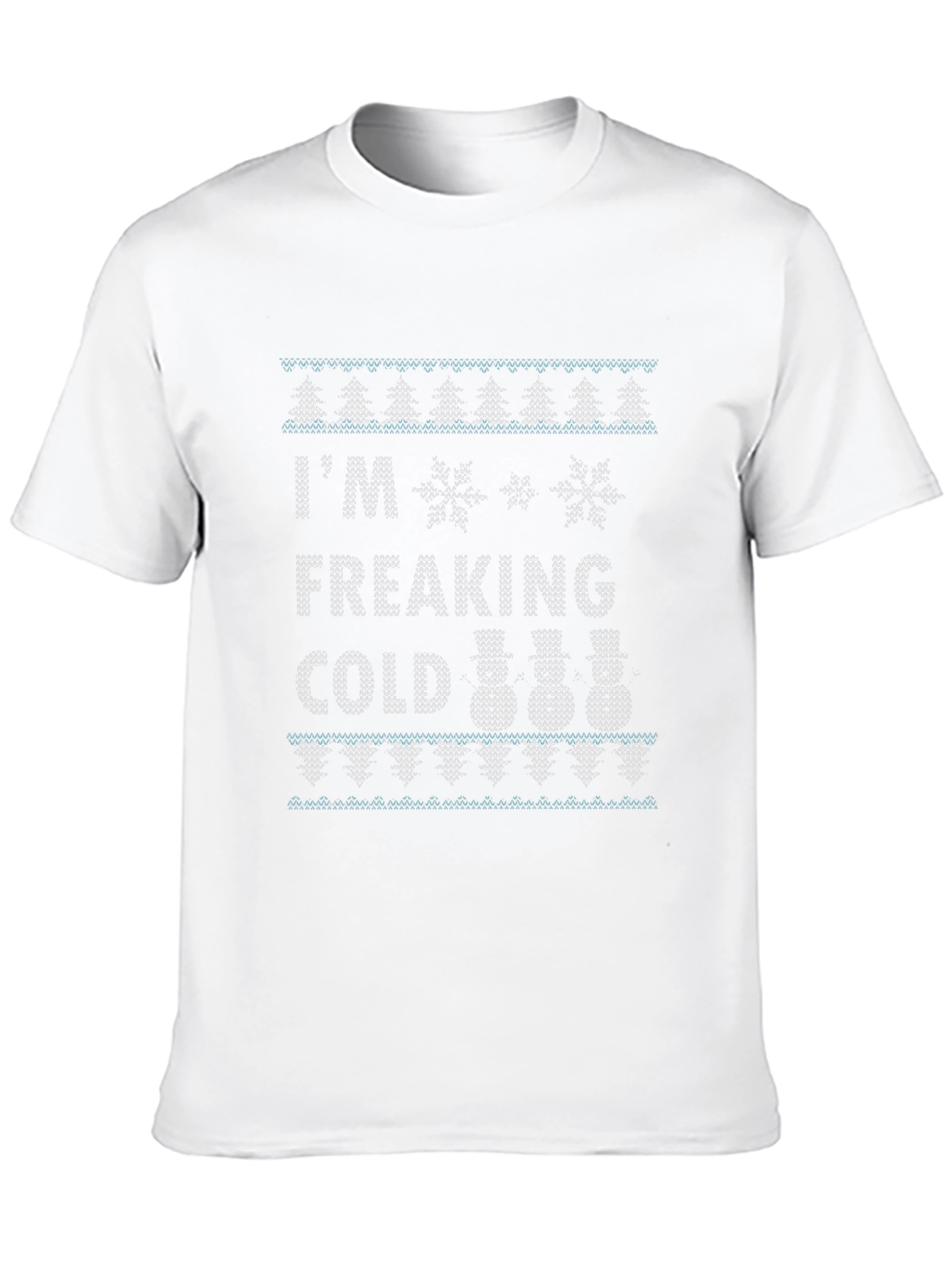 Funny Im Freaking Cold Winter Knit T-Shirt