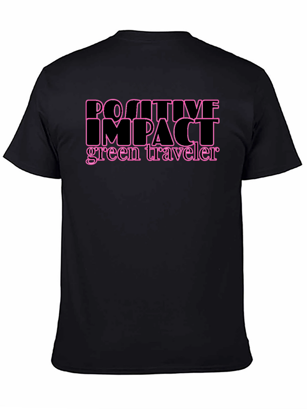 Positive Impact Green Traveler Black T-Shirt