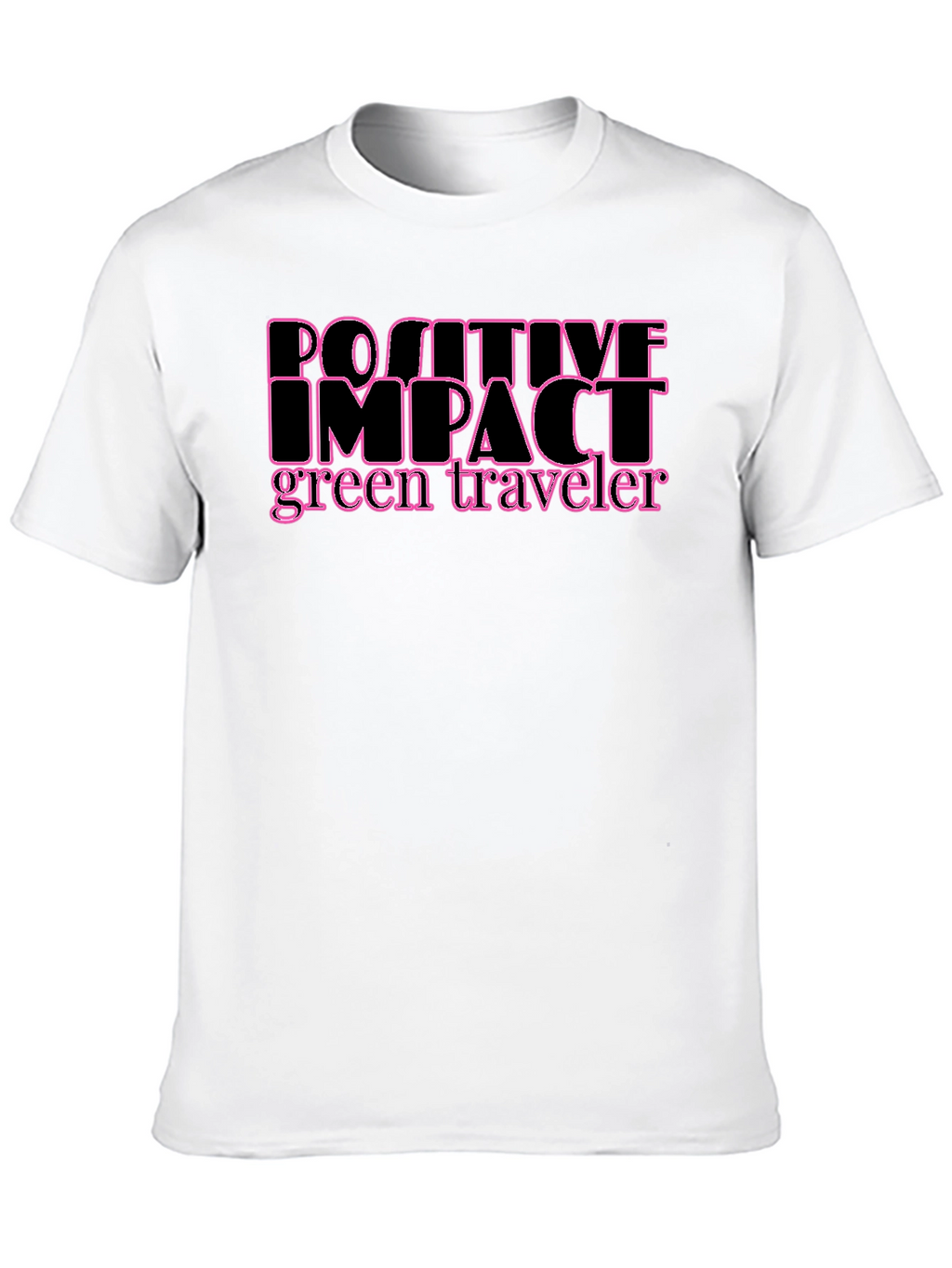 Positive Impact Green Traveler Black T-Shirt