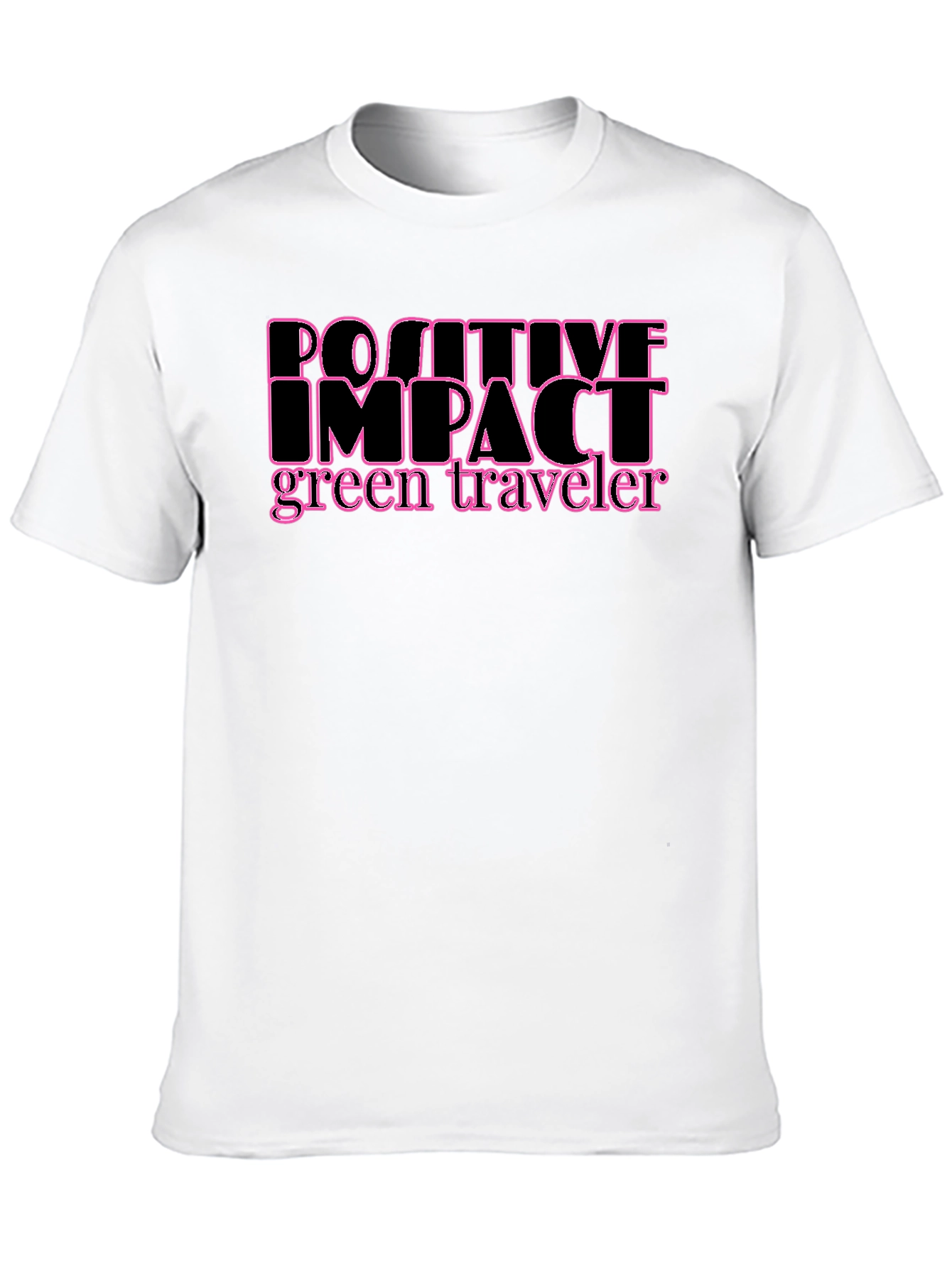 Positive Impact Green Traveler Black T-Shirt