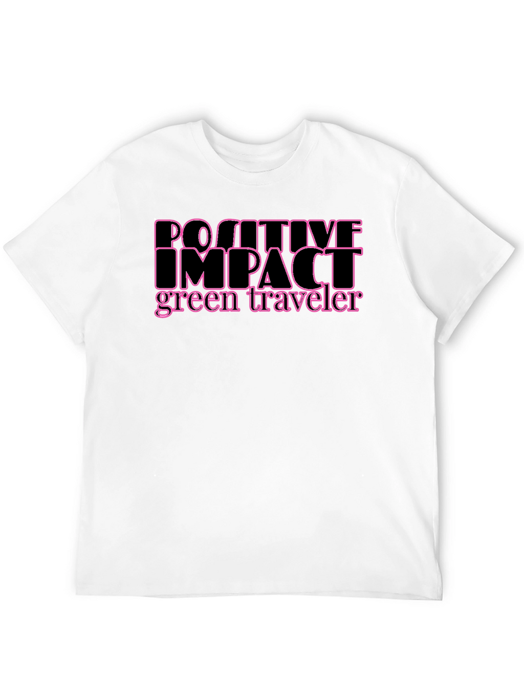 Positive Impact Green Traveler Black T-Shirt