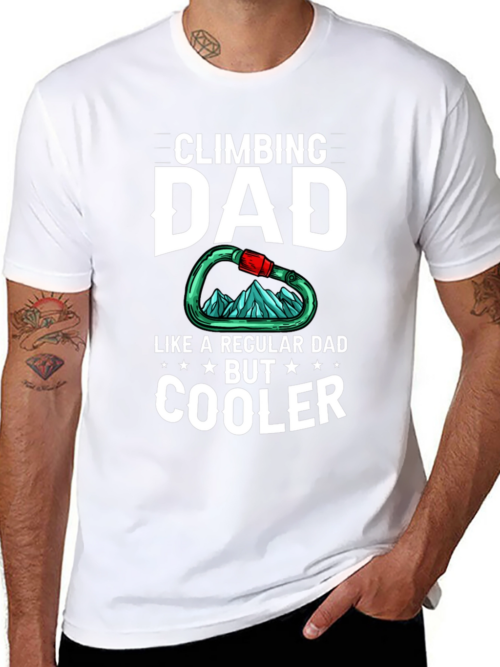 Climbing Dad T-Shirt - Cool Dad Graphic Tee