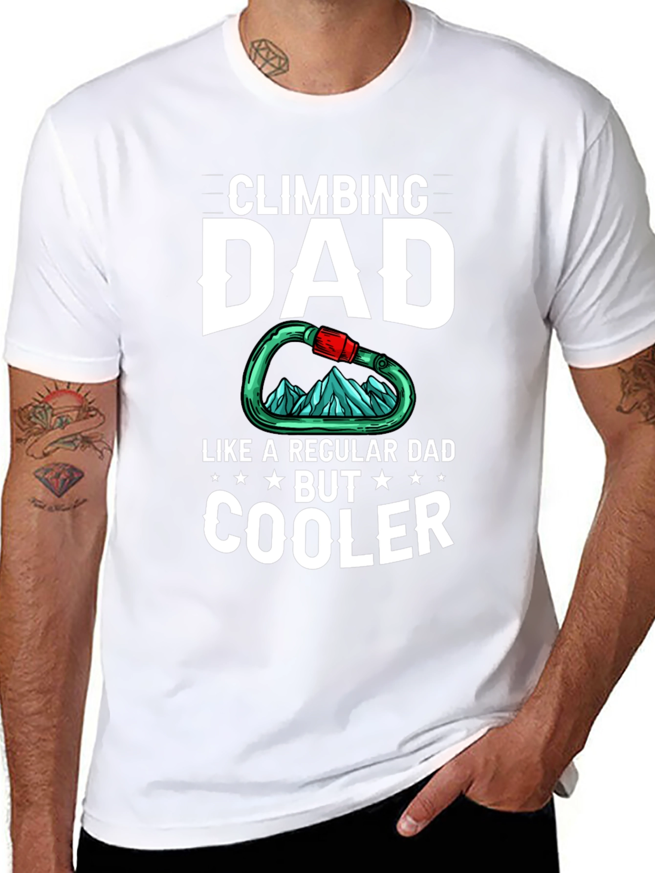 Climbing Dad T-Shirt - Cool Dad Graphic Tee