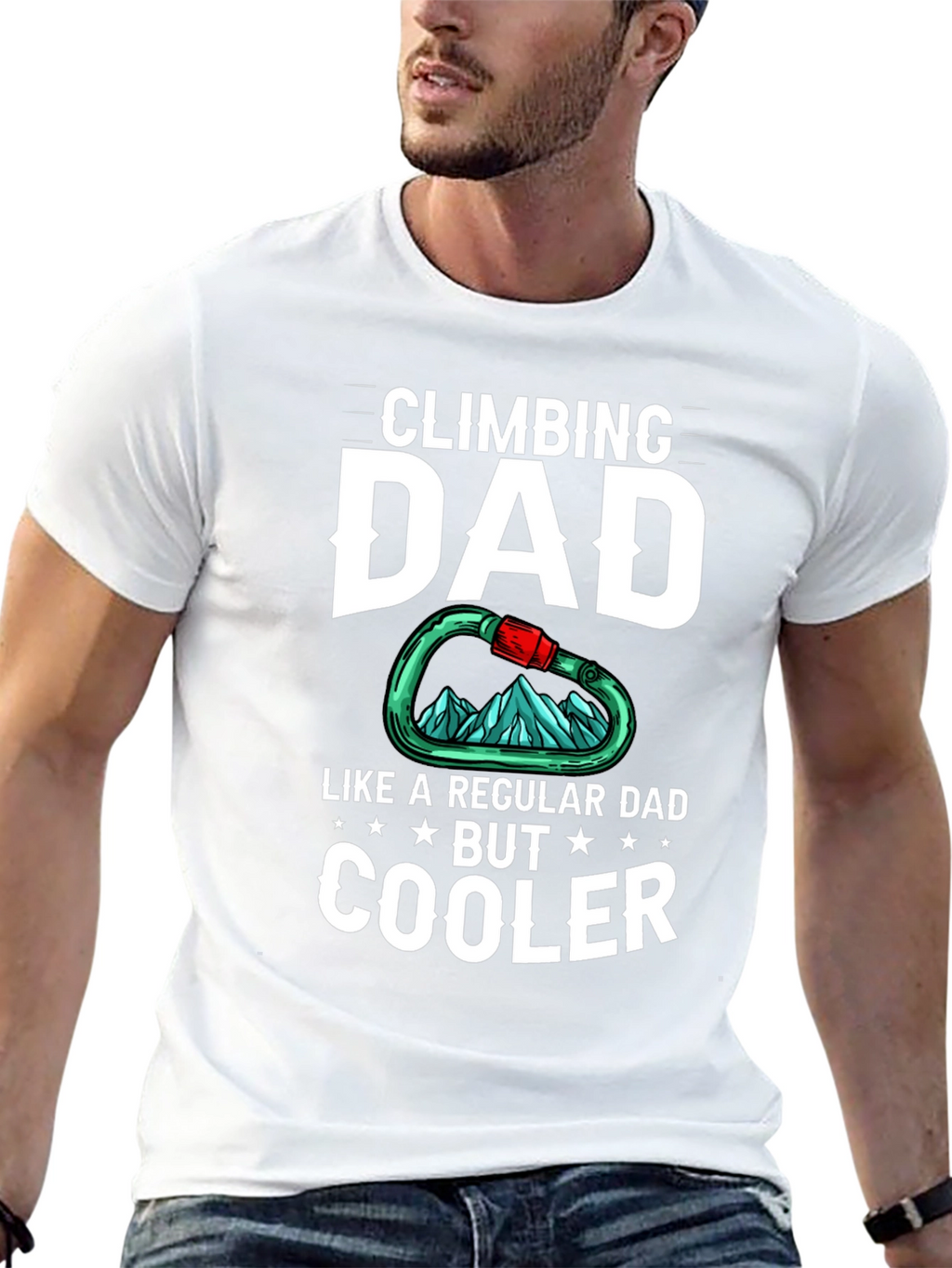 Climbing Dad T-Shirt - Cool Dad Graphic Tee
