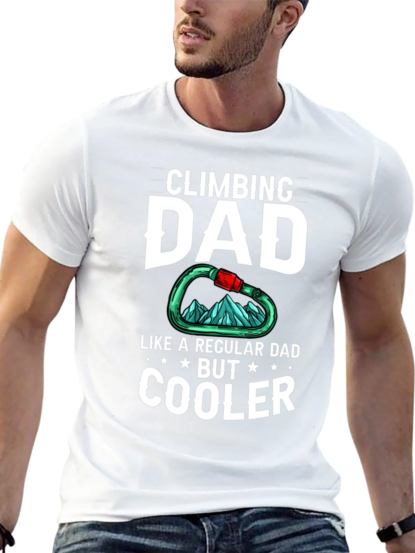 Climbing Dad T-Shirt - Cool Dad Graphic Tee