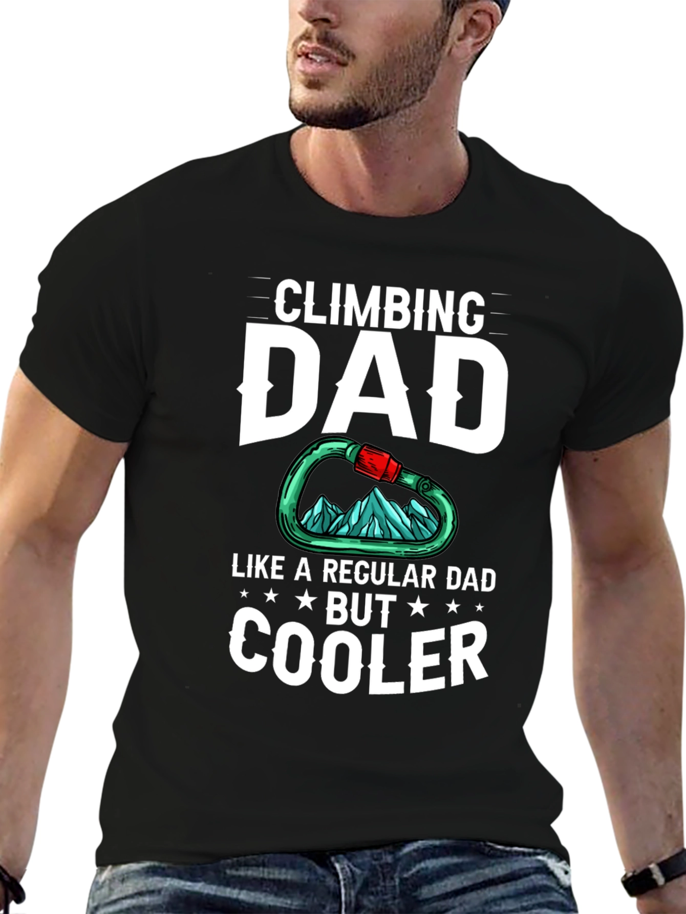 Climbing Dad T-Shirt - Cool Dad Graphic Tee