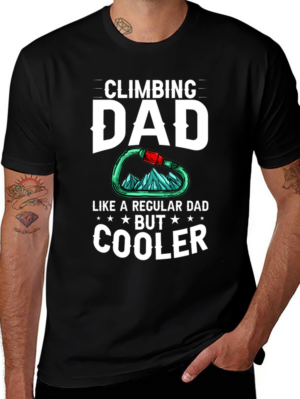 Climbing Dad T-Shirt - Cool Dad Graphic Tee