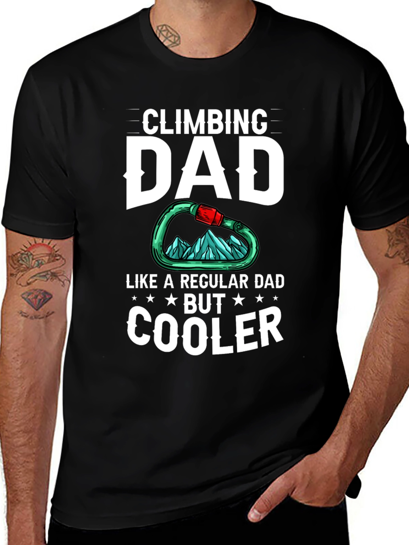 Climbing Dad T-Shirt - Cool Dad Graphic Tee
