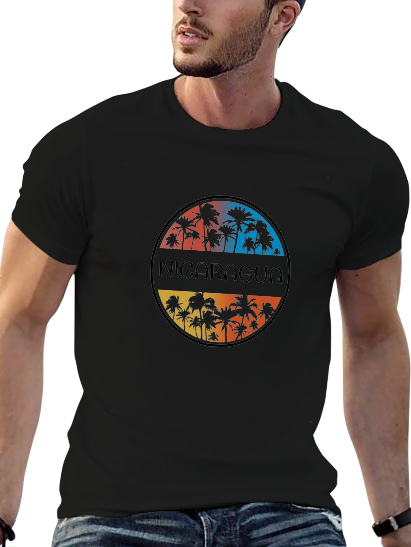 Nicaragua Palm Tree Graphic Tee - Vacation Vibes