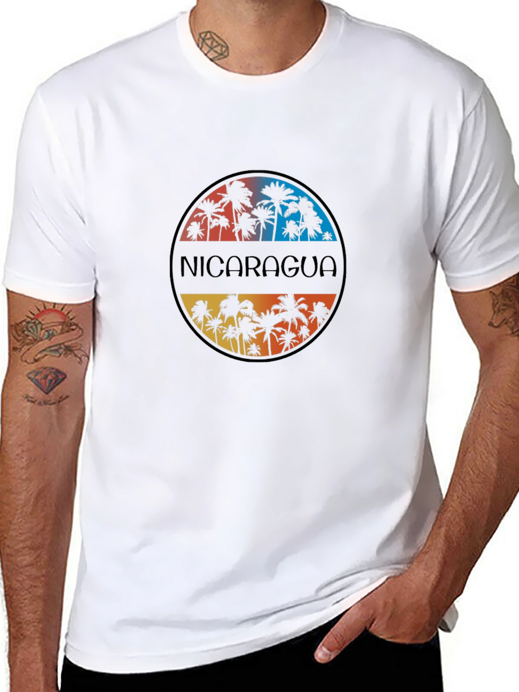 Nicaragua Palm Tree Graphic Tee - Vacation Vibes