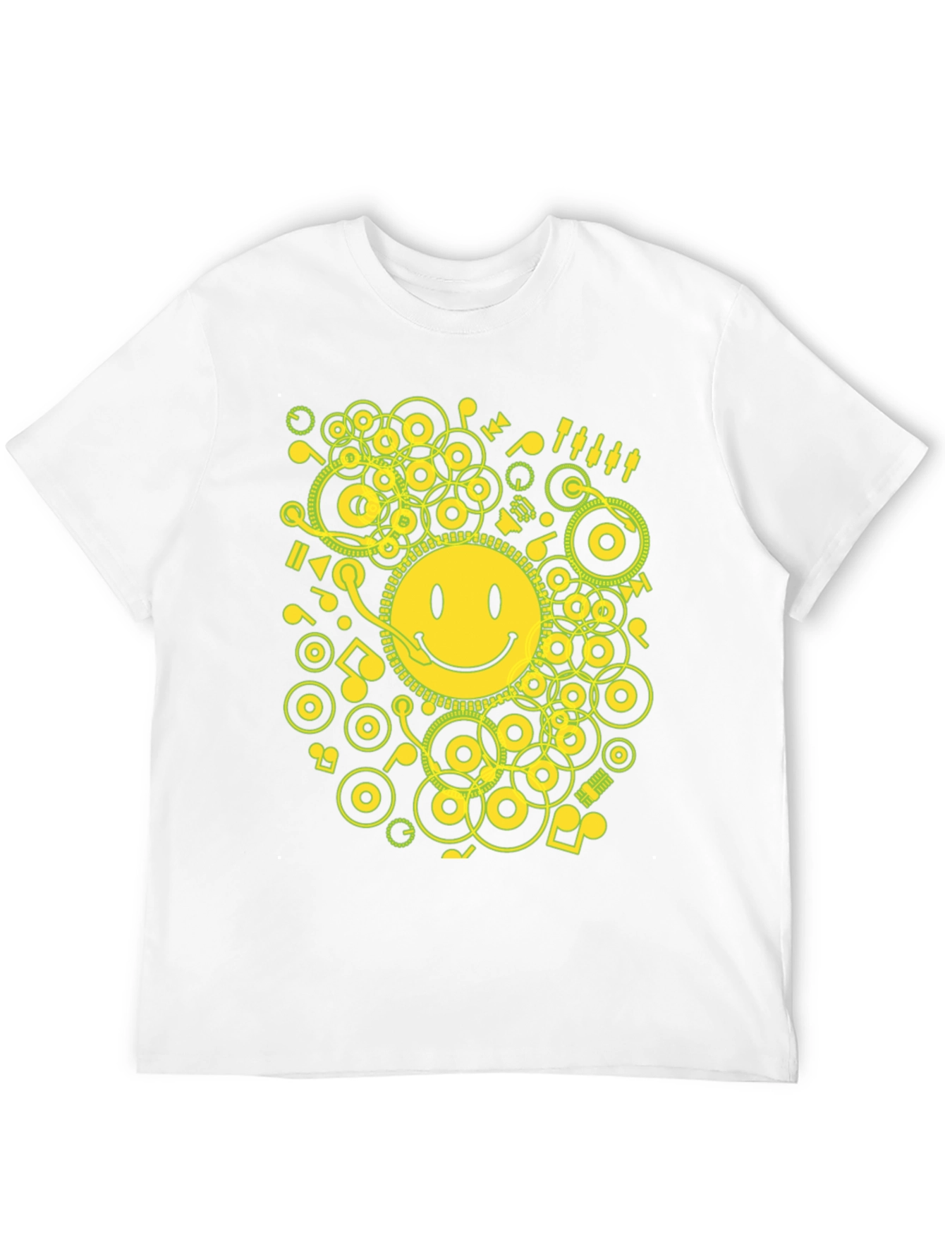 Smiley Face Graphic T-Shirt - Music Lover