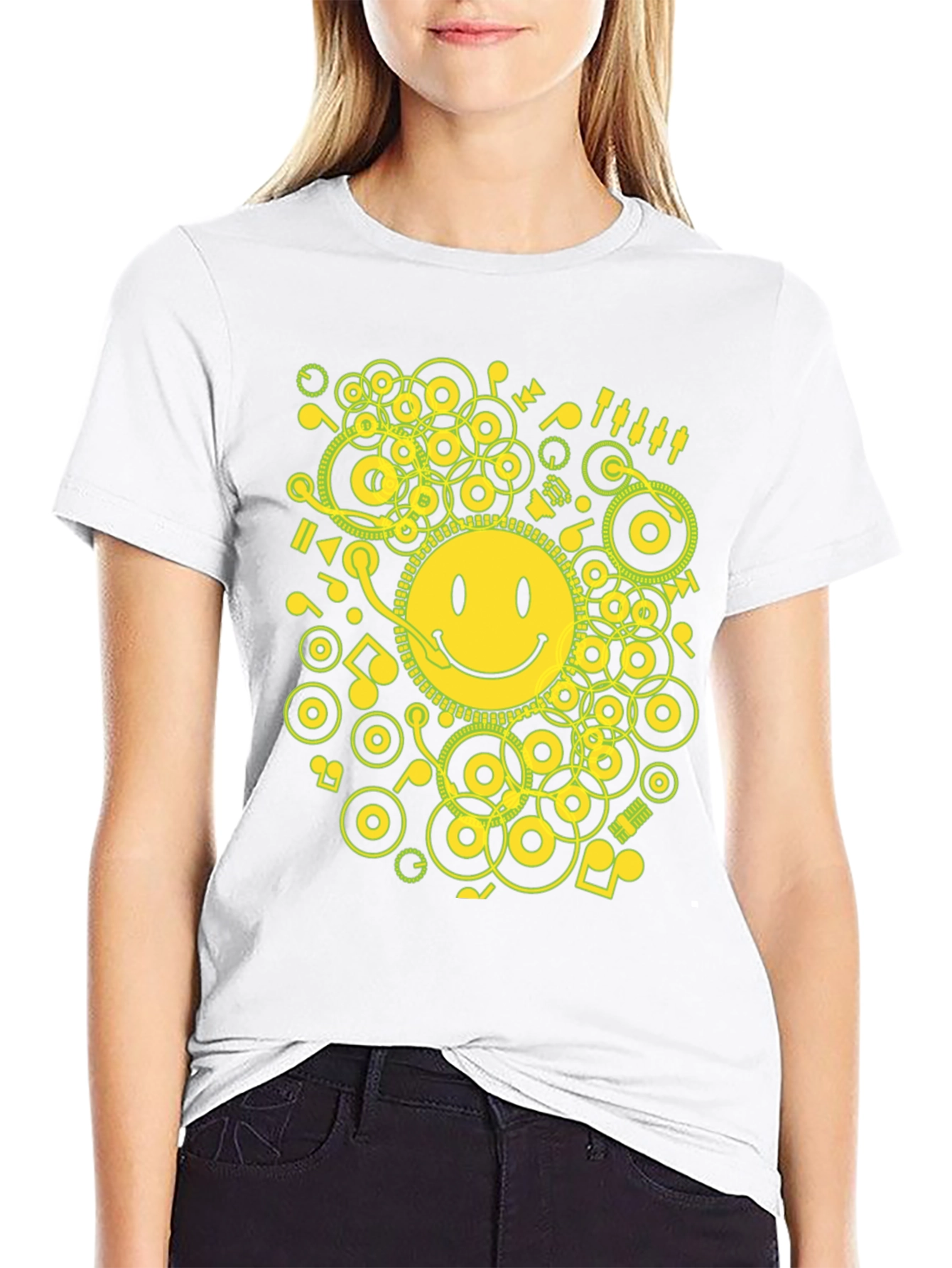 Smiley Face Graphic T-Shirt - Music Lover