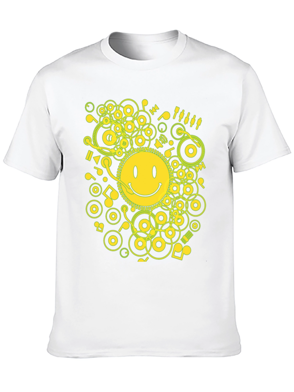 Smiley Face Graphic T-Shirt - Music Lover