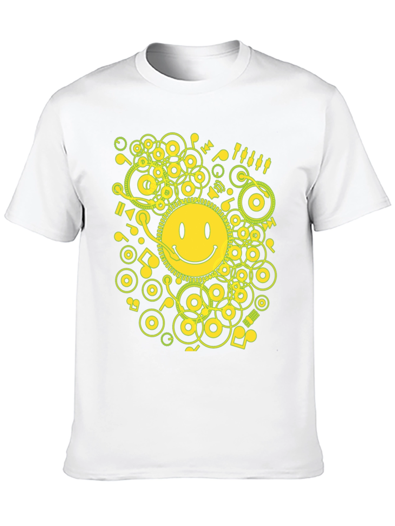 Smiley Face Graphic T-Shirt - Music Lover