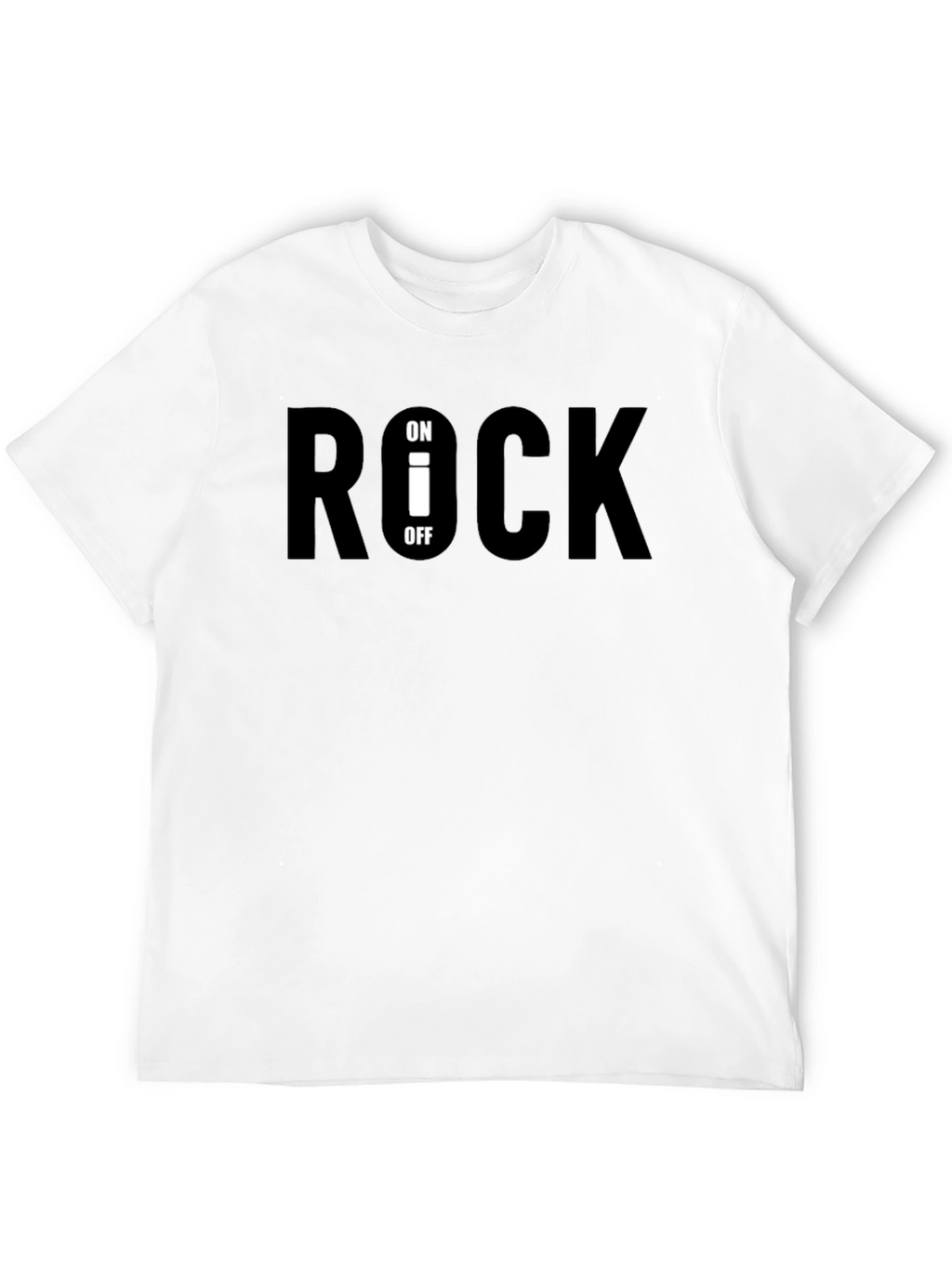 Rock On/Off Graphic Tee - Black Cotton T-Shirt