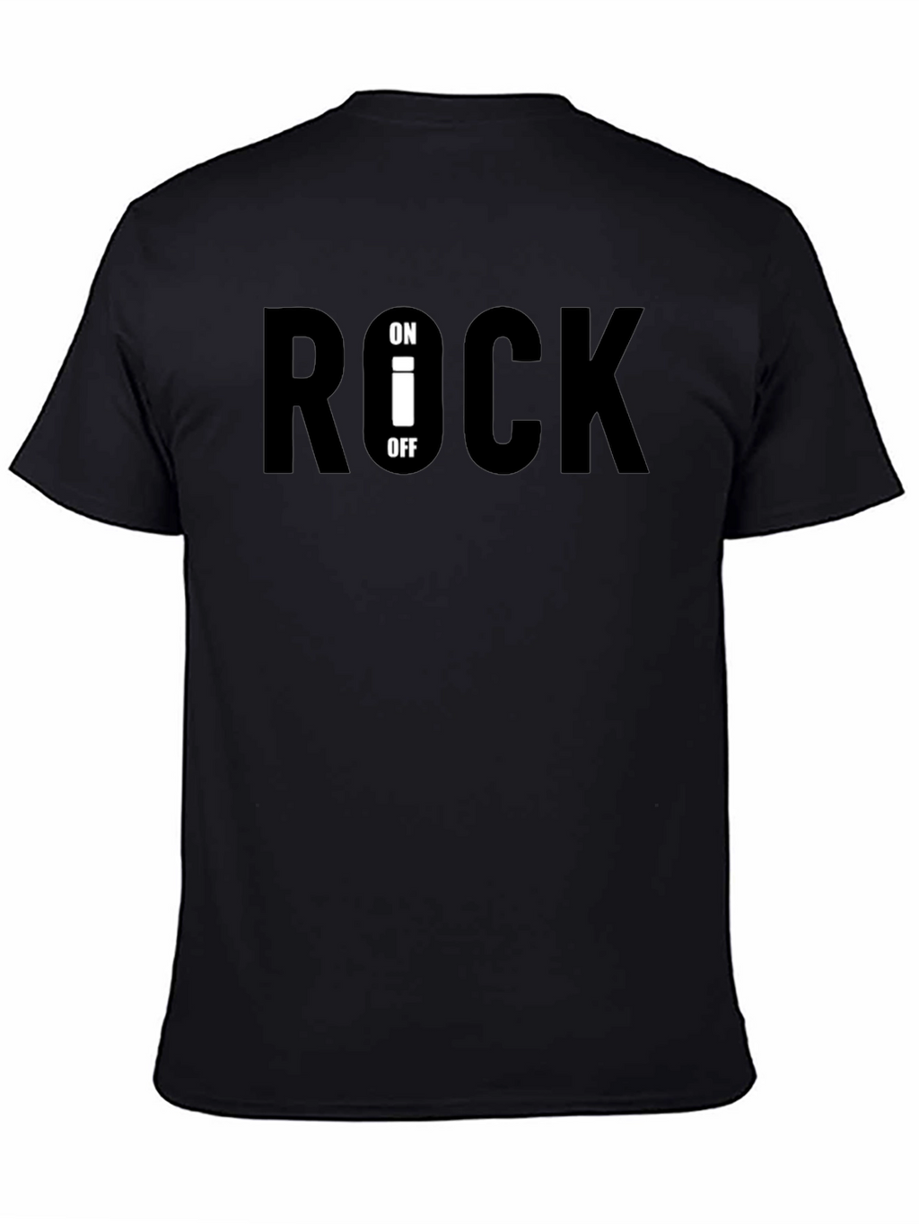 Rock On/Off Graphic Tee - Black Cotton T-Shirt