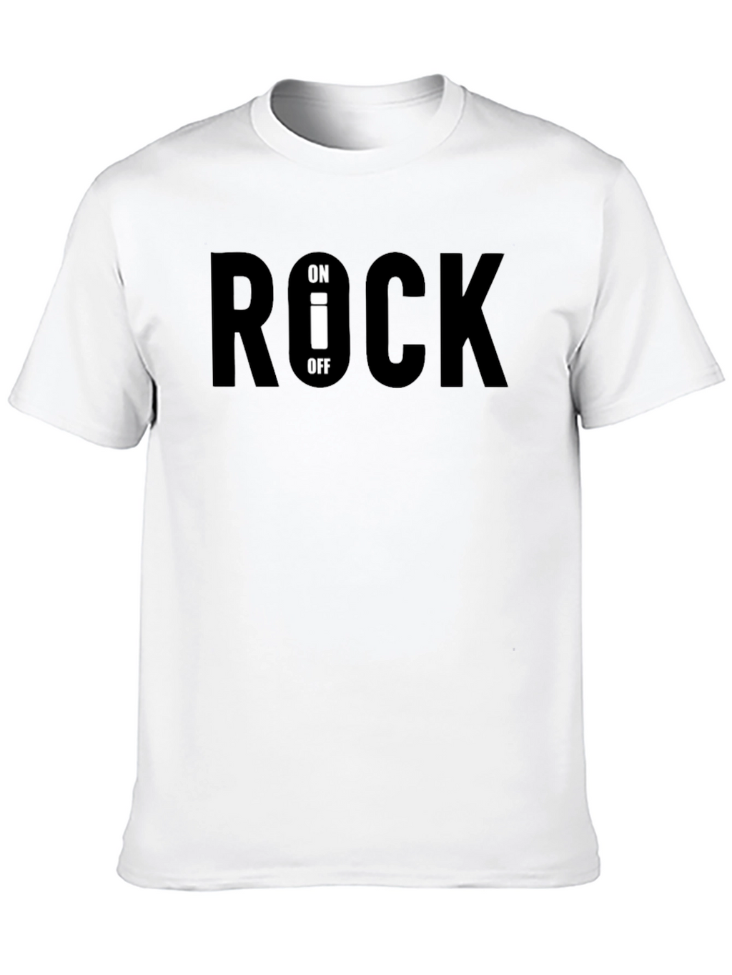 Rock On/Off Graphic Tee - Black Cotton T-Shirt