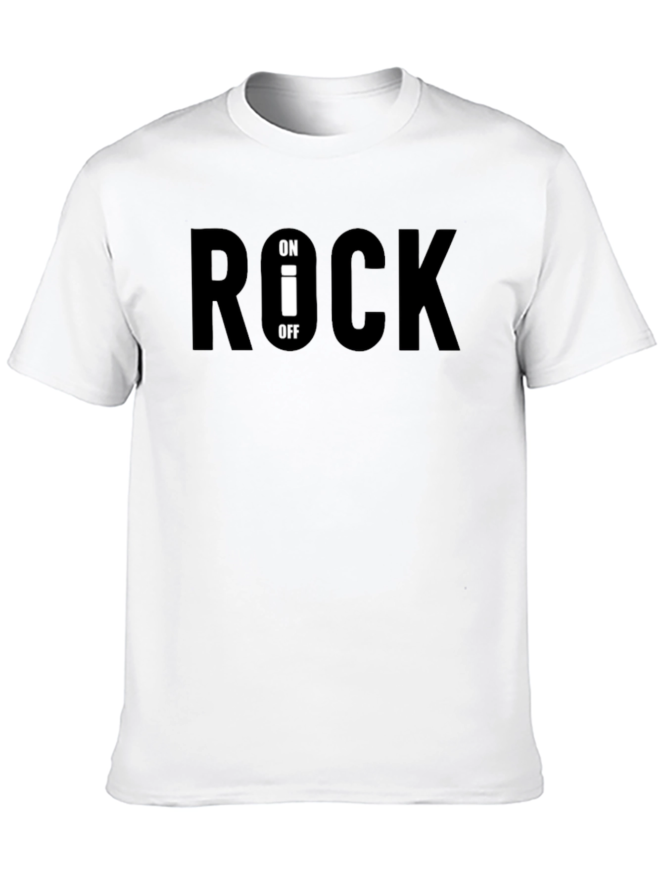 Rock On/Off Graphic Tee - Black Cotton T-Shirt