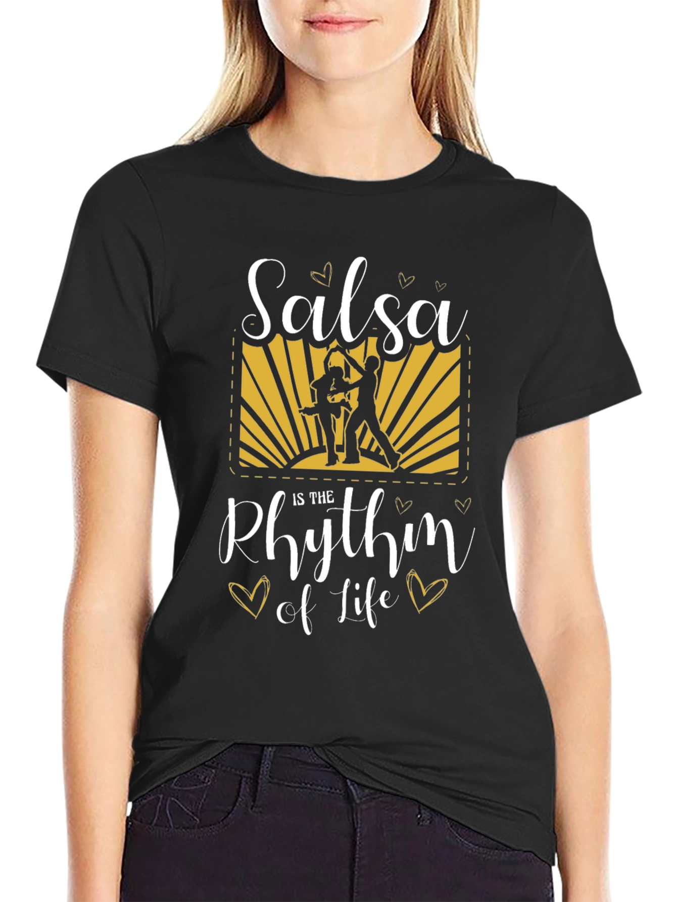 Salsa is the Rhythm of Life Graphic T-Shirt