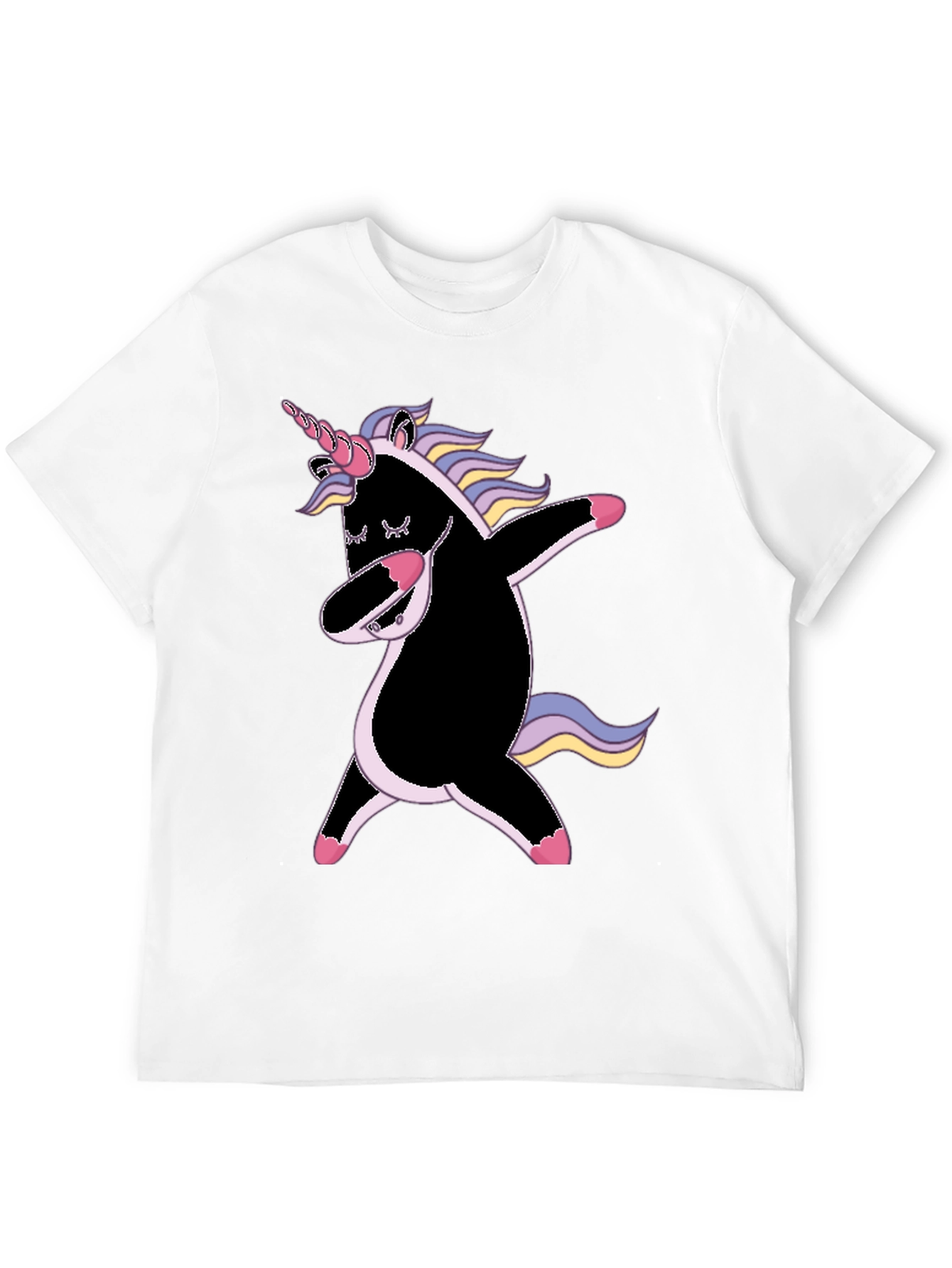 Dabbing Unicorn Graphic Tee - Black