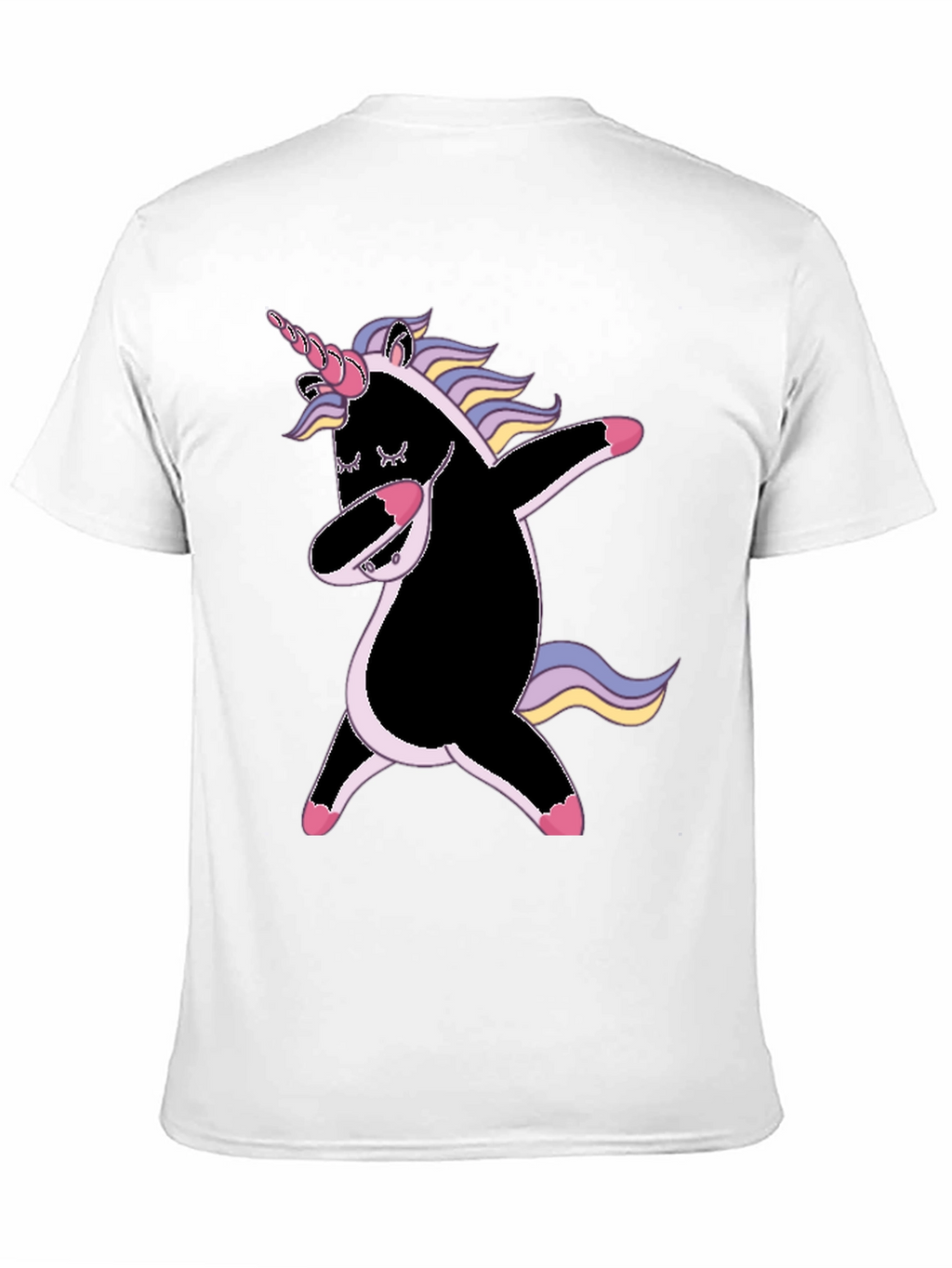 Dabbing Unicorn Graphic Tee - Black