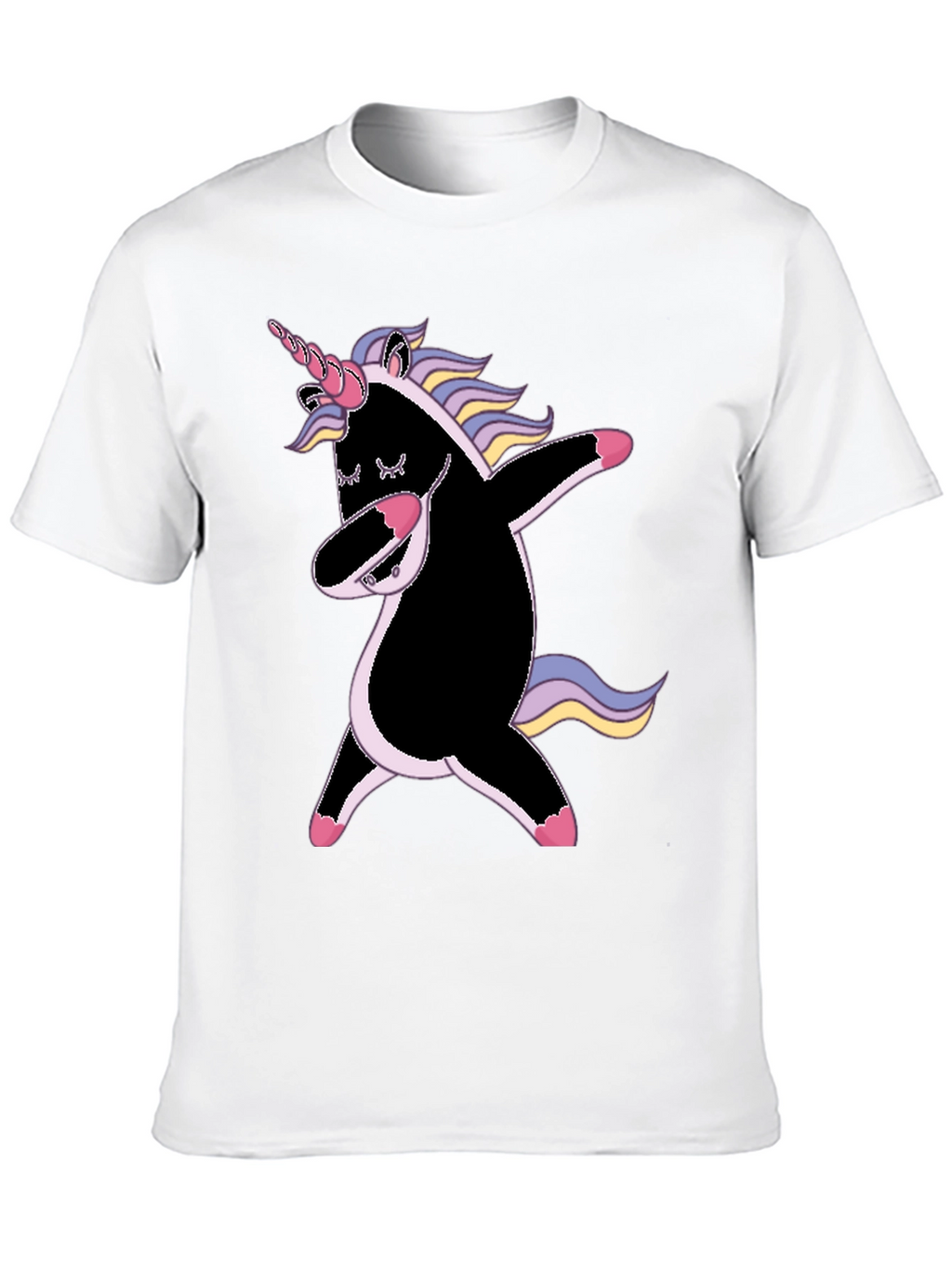 Dabbing Unicorn Graphic Tee - Black
