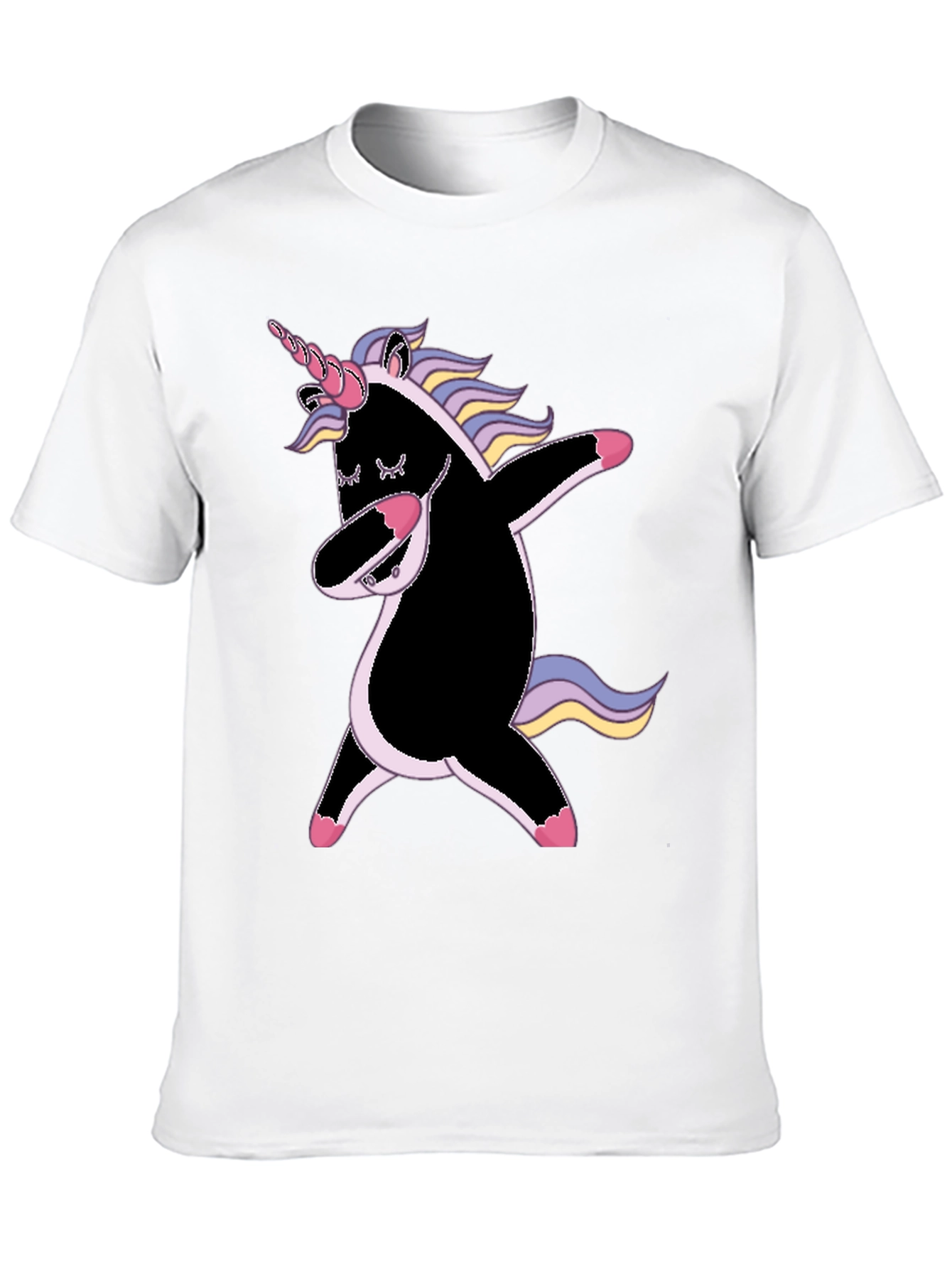 Dabbing Unicorn Graphic Tee - Black