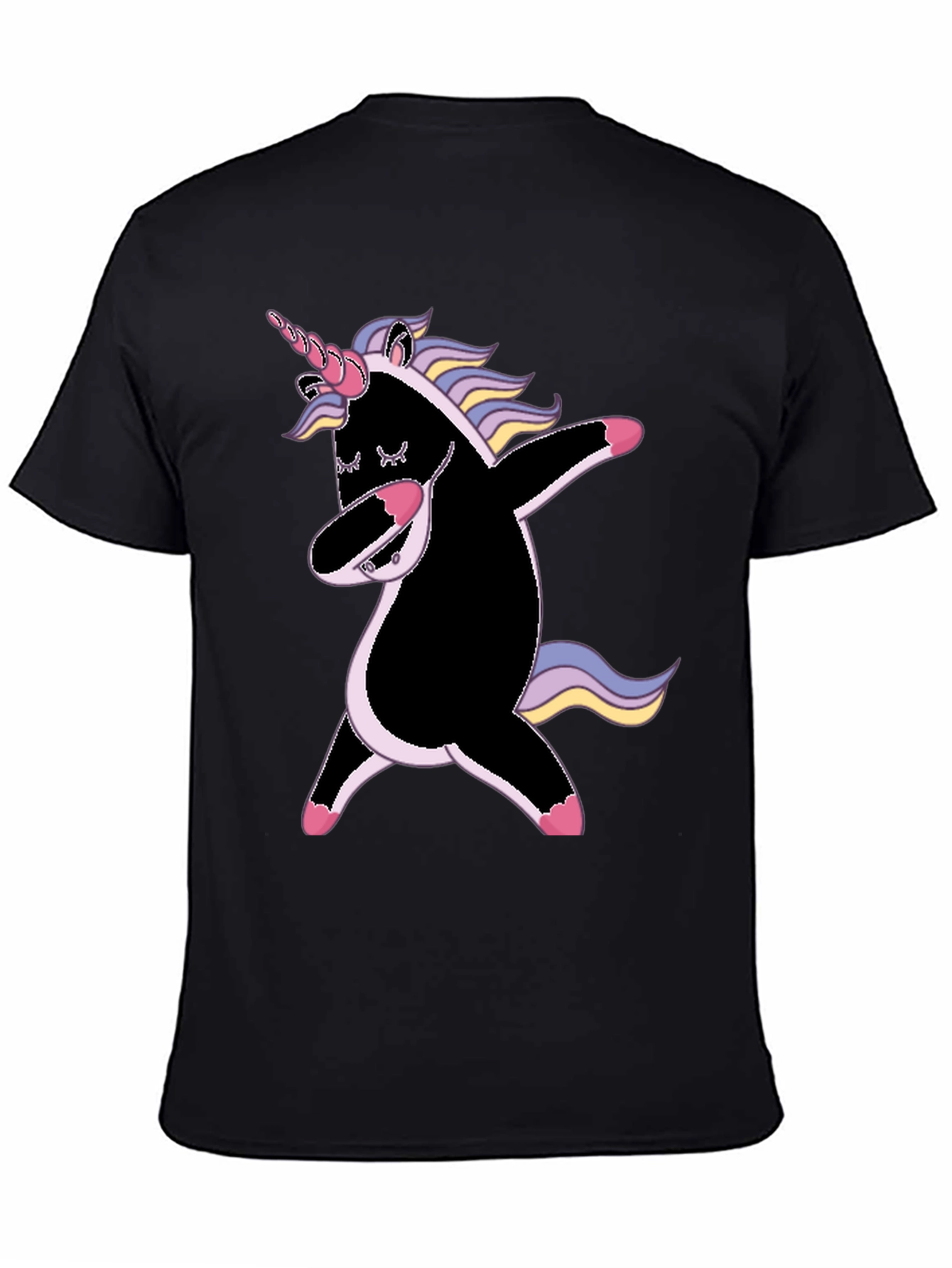 Dabbing Unicorn Graphic Tee - Black