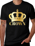 Crown Graphic Tee - Gold Print