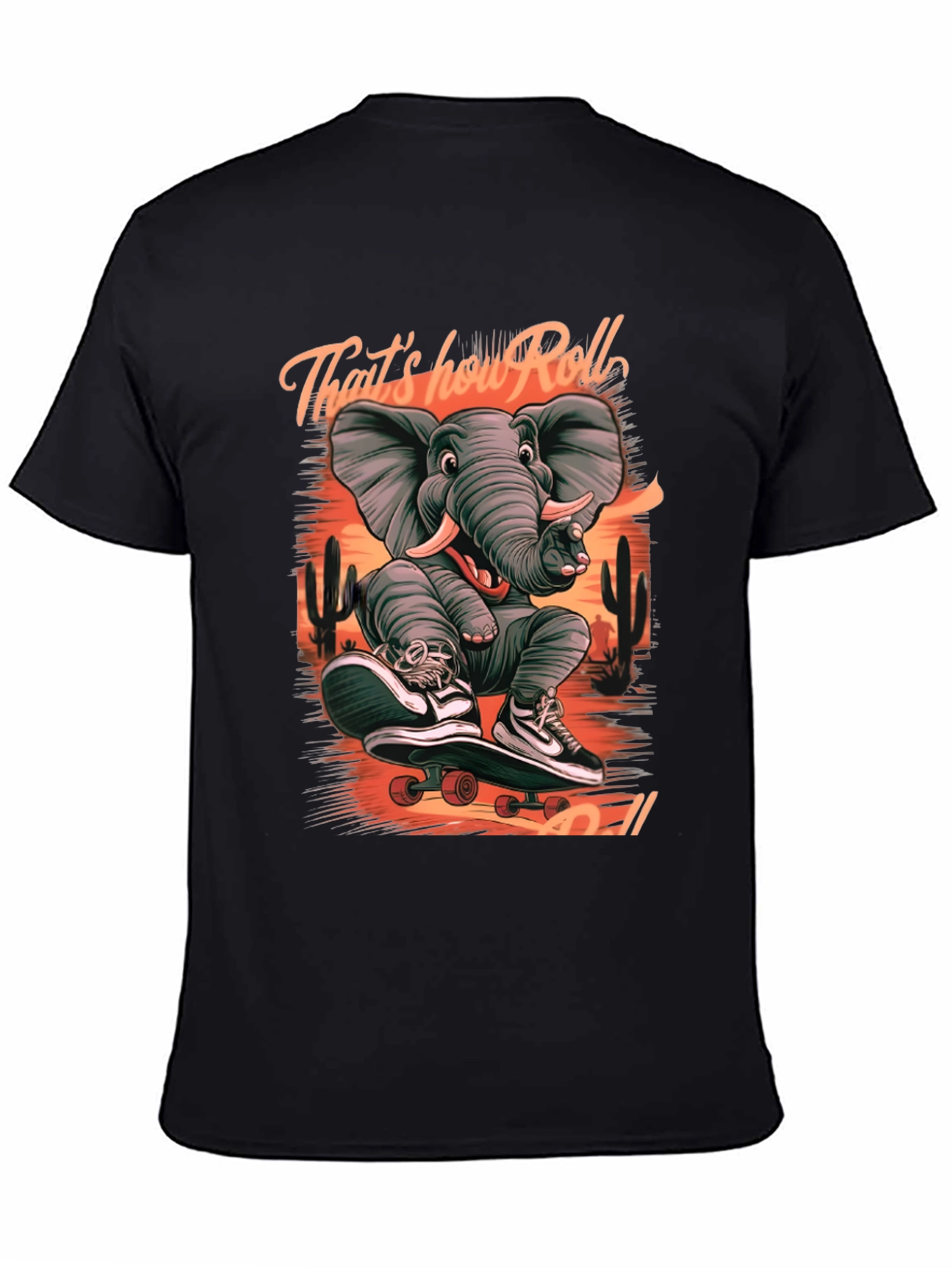 Elephant Skateboard T-Shirt: Thats How We Roll!