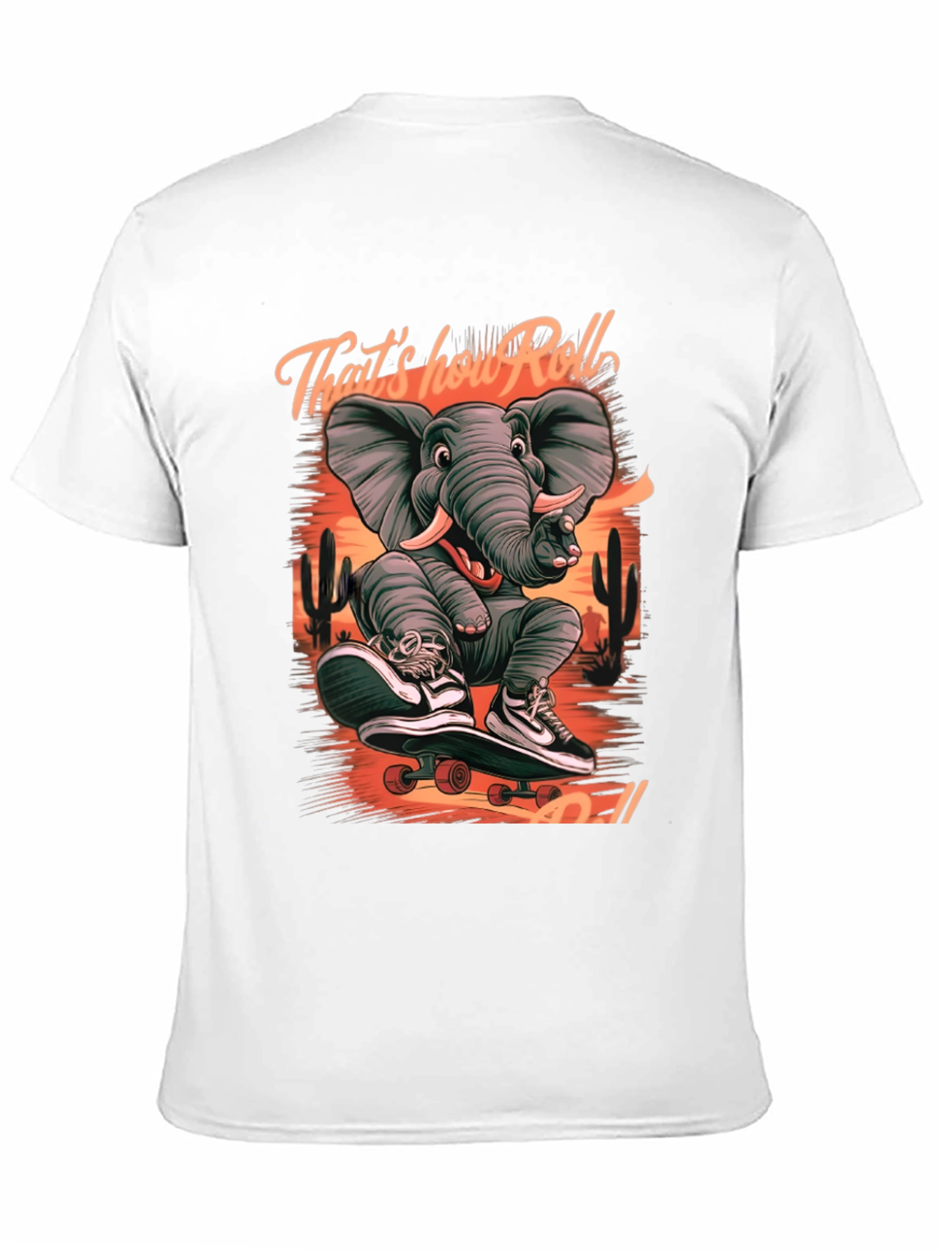 Elephant Skateboard T-Shirt: Thats How We Roll!