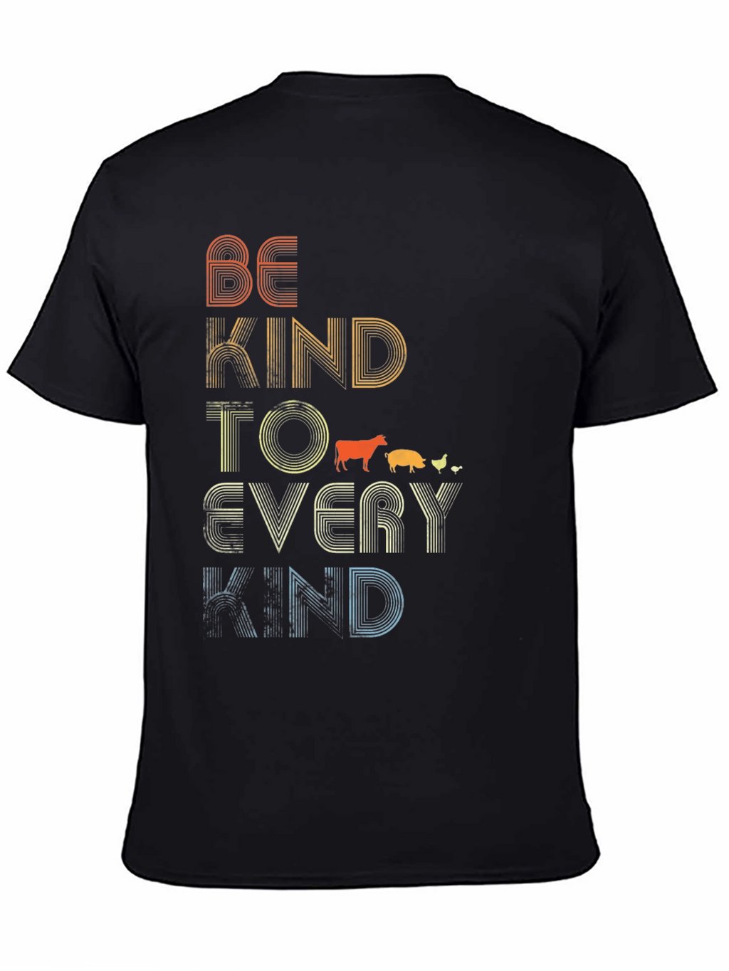 Be Kind to Every Kind Black Graphic T-Shirt
