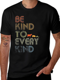 Be Kind to Every Kind Black Graphic T-Shirt