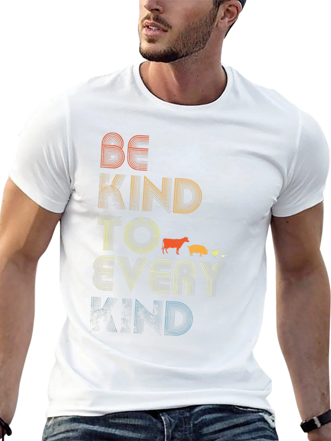 Be Kind to Every Kind Black Graphic T-Shirt