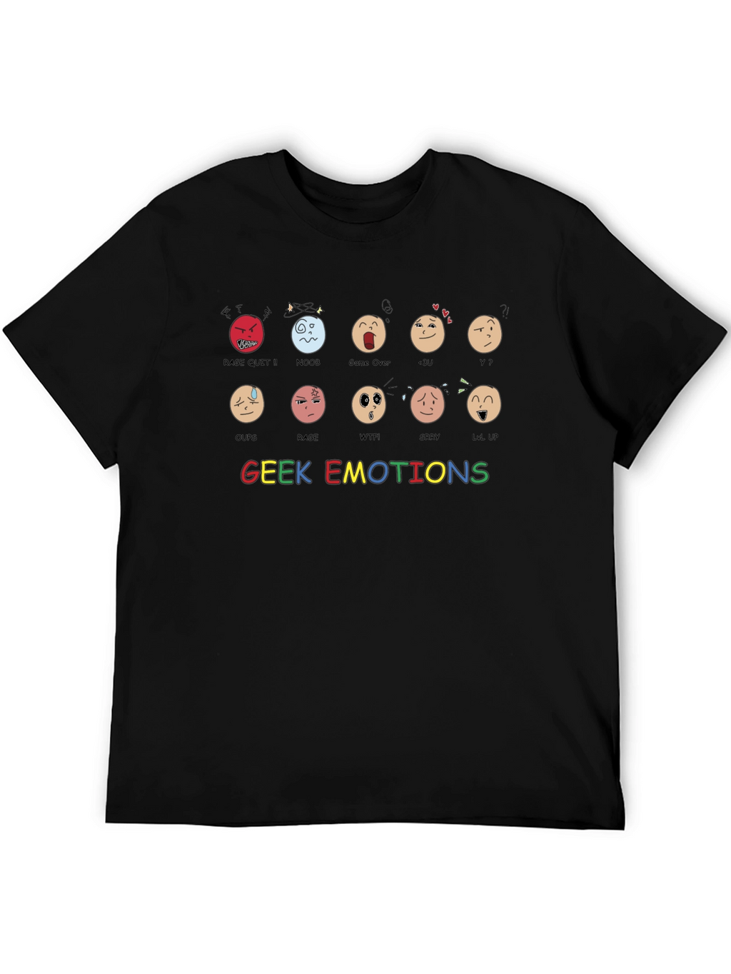 Geek Emotions T-Shirt - Gamer Expression Tee