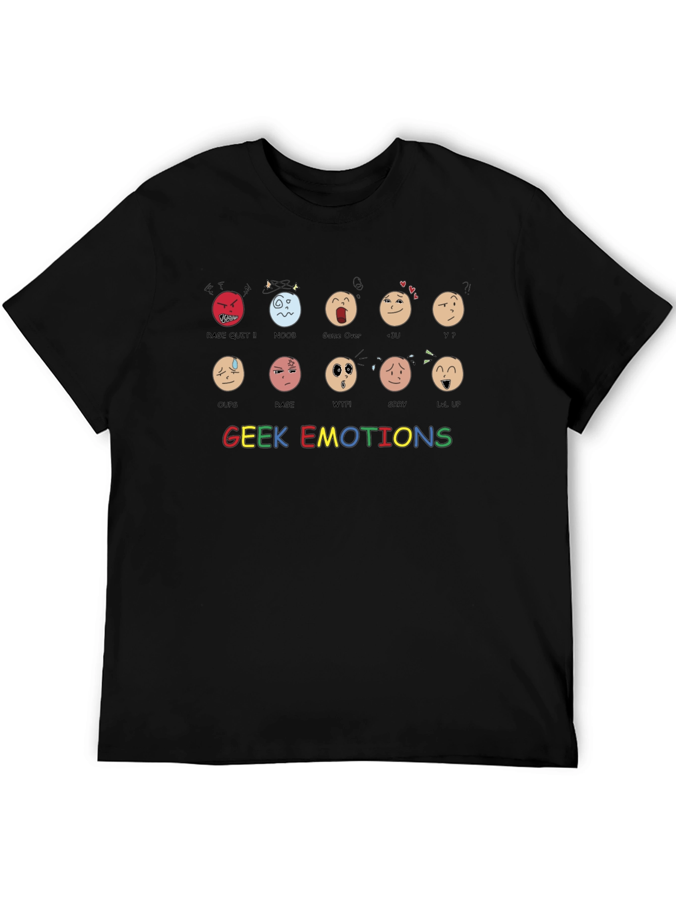 Geek Emotions T-Shirt - Gamer Expression Tee