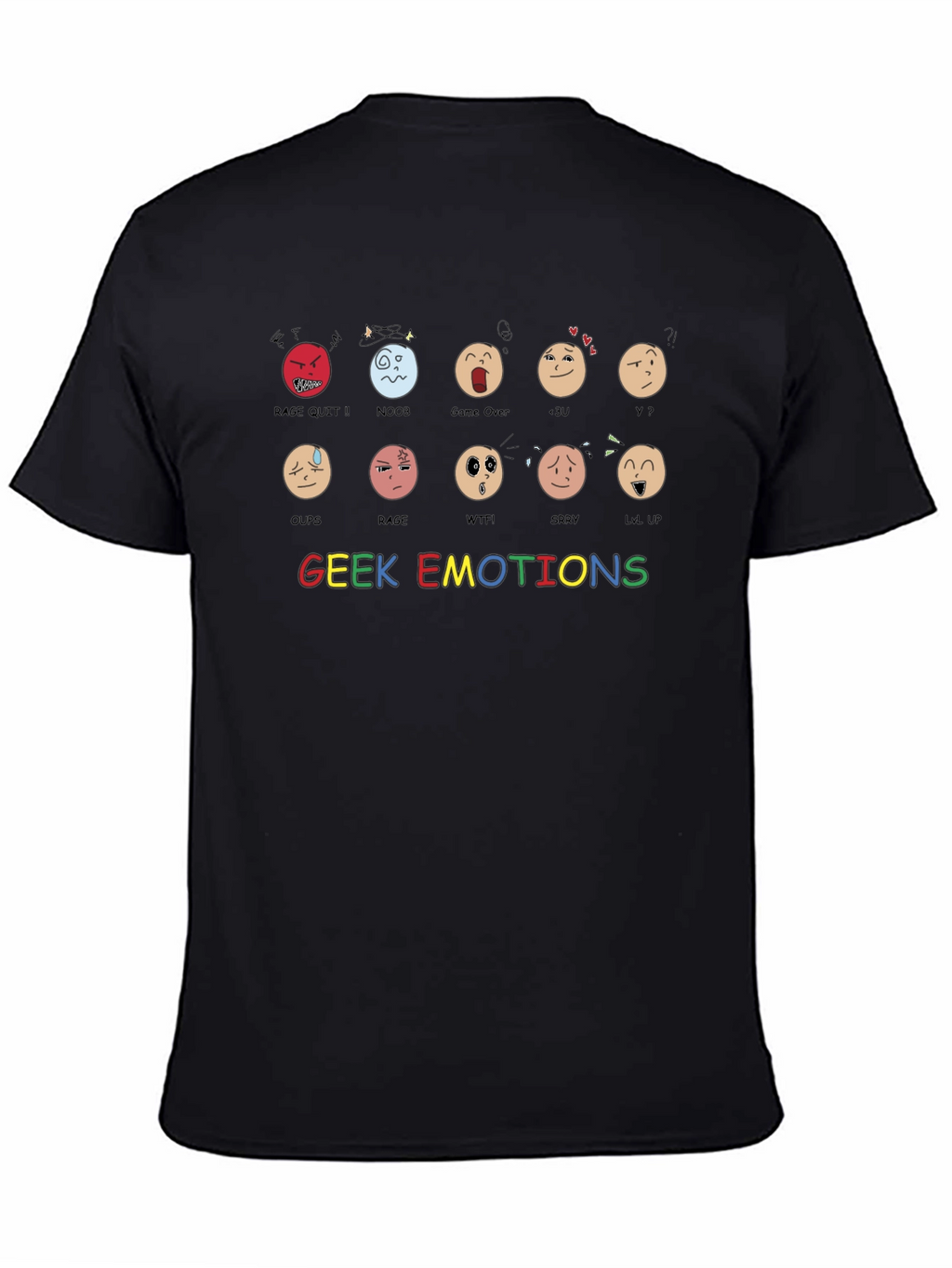 Geek Emotions T-Shirt - Gamer Expression Tee