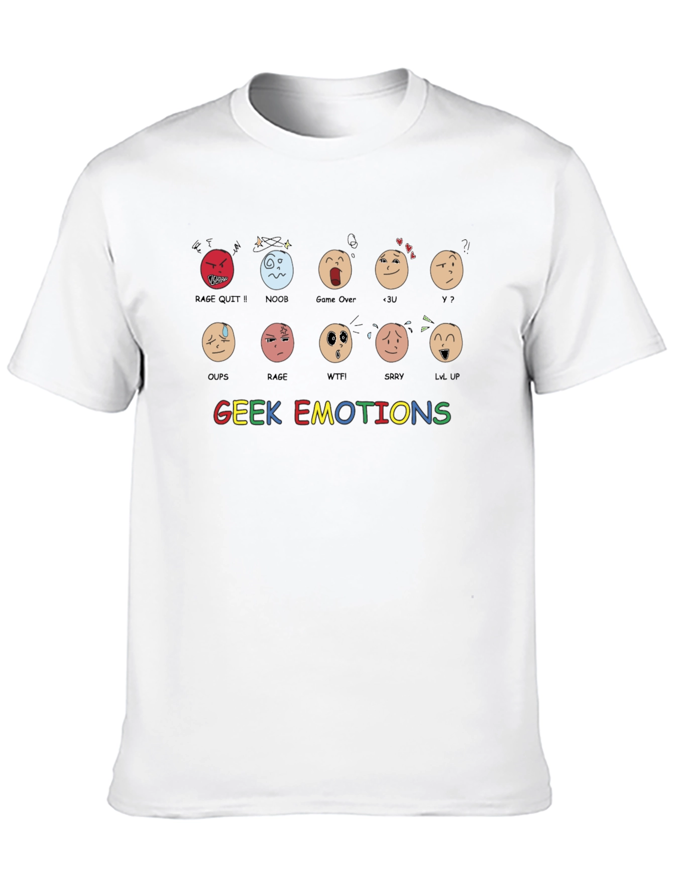 Geek Emotions T-Shirt - Gamer Expression Tee