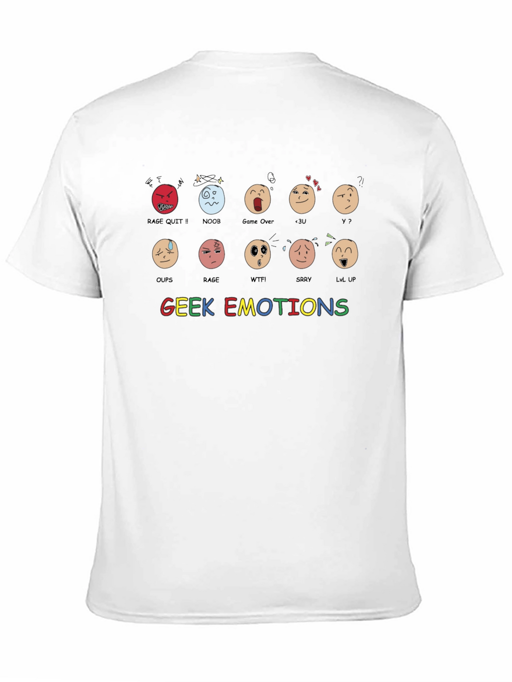 Geek Emotions T-Shirt - Gamer Expression Tee
