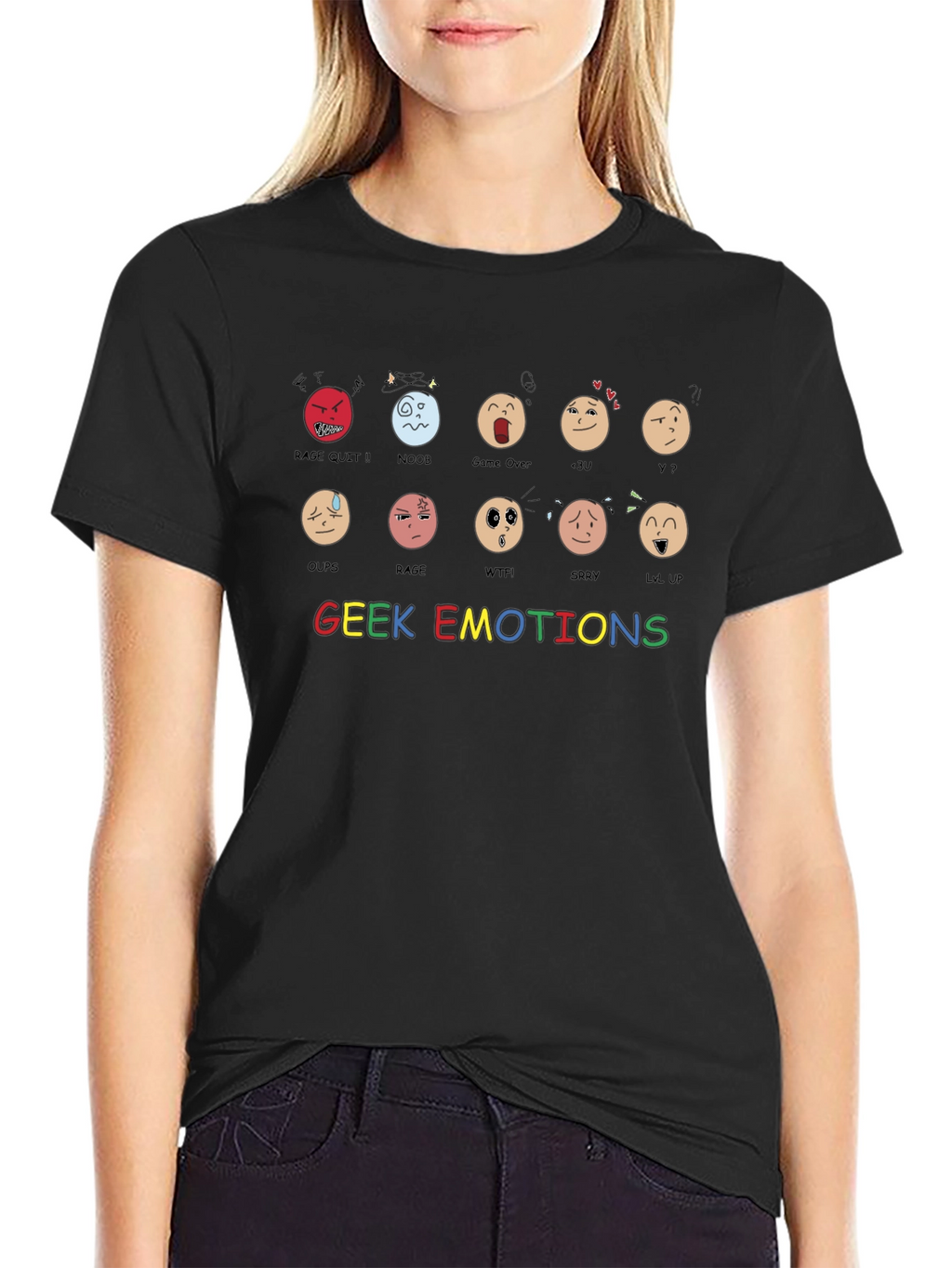 Geek Emotions T-Shirt - Gamer Expression Tee