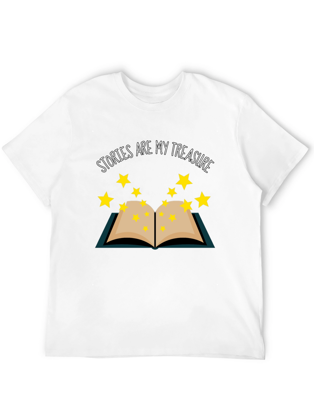 Stories Are My Treasure Black T-Shirt Book Lover