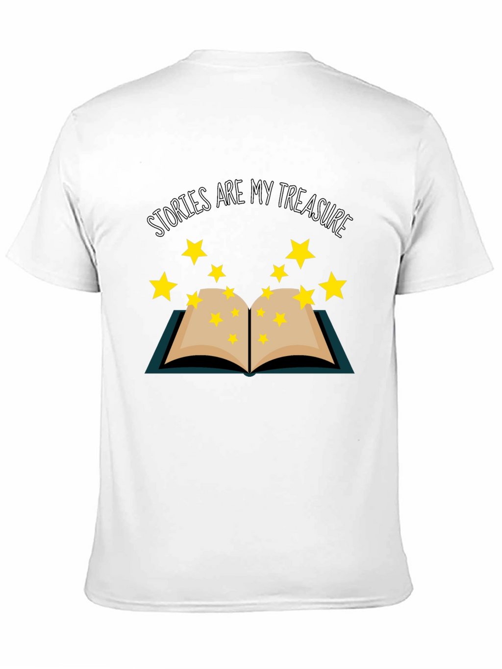 Stories Are My Treasure Black T-Shirt Book Lover